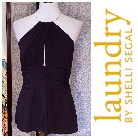 Laundry By Shelli Segal Tops - Laundry solid dark purple halter top.